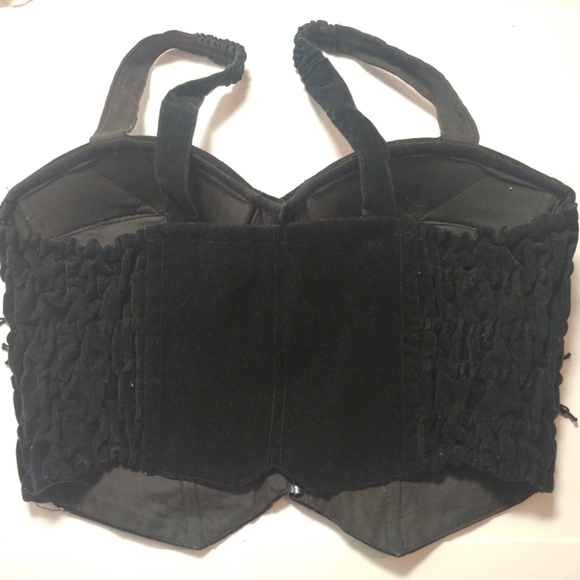 Beaded tassle corset, halter top bra shirt - Picture 3 of 4